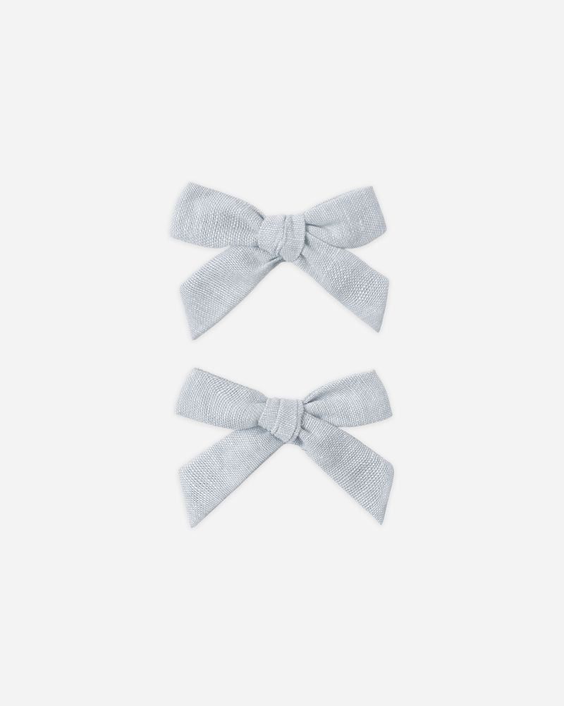 Bows, Set Of 2 || Heathered Light Blue by Rylee + Cru