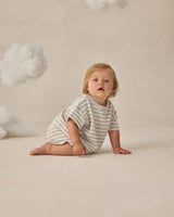 Waffle Tee + Short Set || Sky Stripe by Quincy Mae