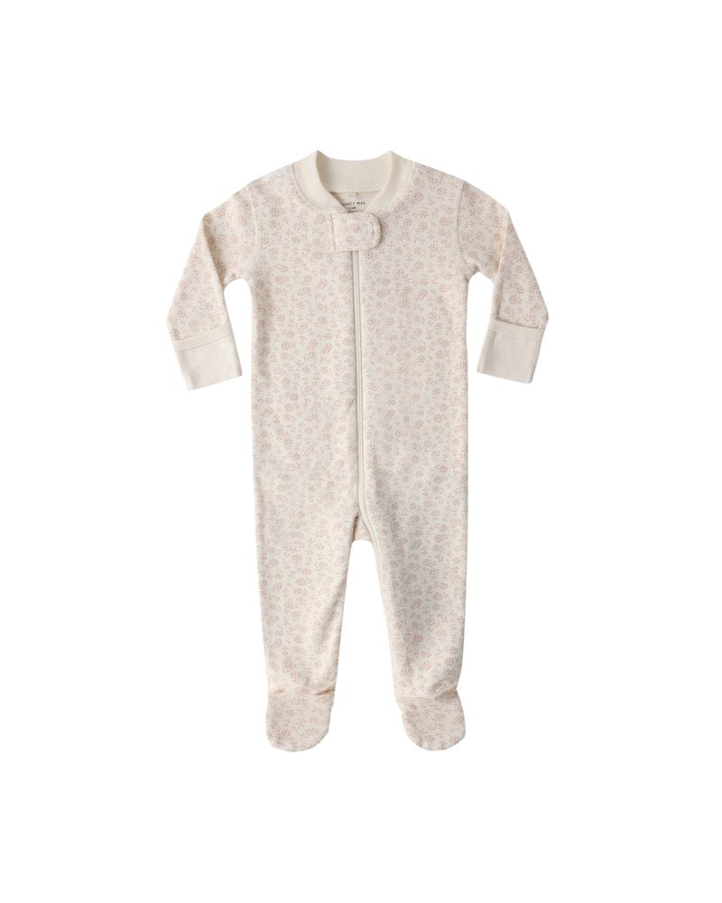 Zip Longsleeve Sleeper Footie || Ditsy by Quincy Mae