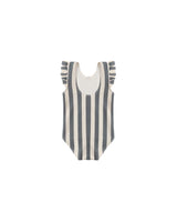 Scoop Back One-Piece Swimsuit || Retro Ocean Stripe by Quincy Mae
