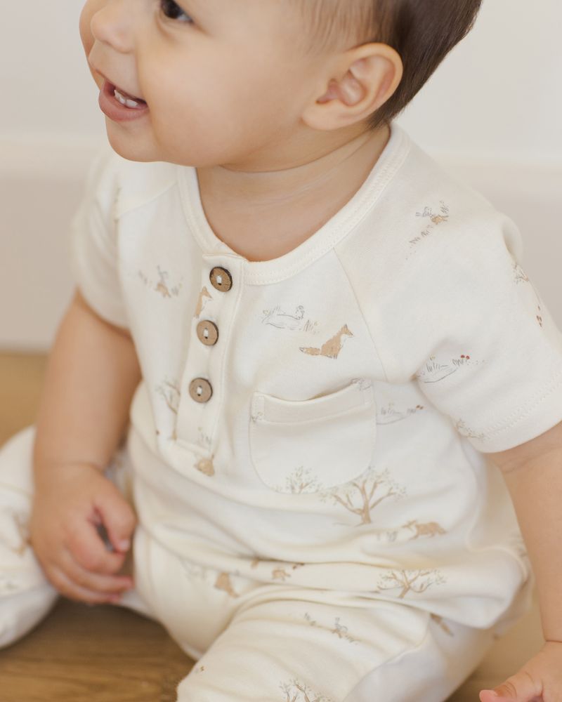 Short Sleeve Jumpsuit || Fox Land by Quincy Mae