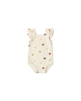 Scoop Back One-Piece Swimsuit || Confetti Hearts by Quincy Mae