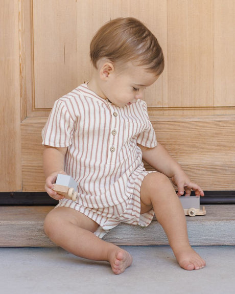 Woven Short || Vintage Stripe by Quincy Mae