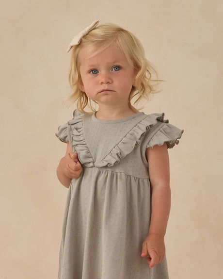 Sleeveless Ruffle V Dress || Sage by Quincy Mae