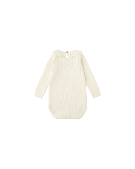 Ruffle Collar Bodysuit || Natural by Rylee + Cru