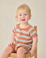Liam Knit Romper || Americana Stripe by Rylee + Cru