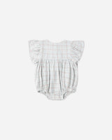 Kalea Romper || Light Blue Plaid by Rylee + Cru