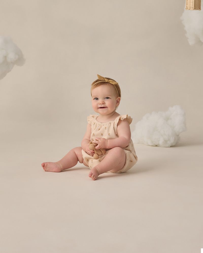 Ribbed Ruffle Romper || Buttercup by Quincy Mae