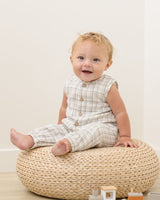 Woven Jumpsuit || Blue Plaid by Quincy Mae