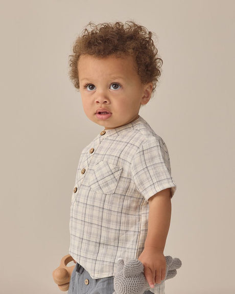 Jaxson Shirt || Blue Plaid by Quincy Mae