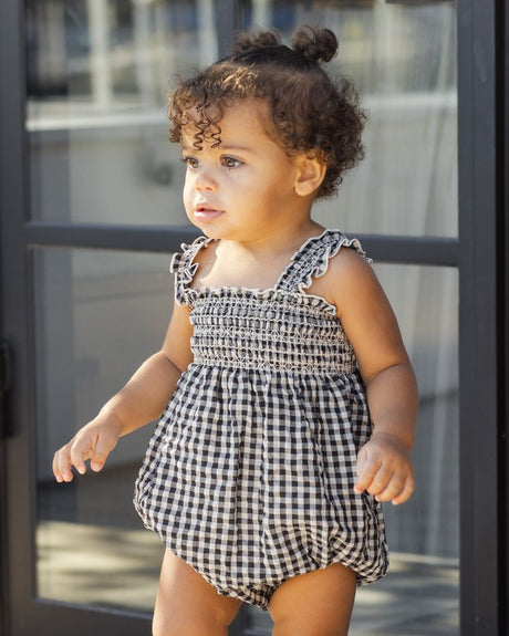 Julia Romper || Black Check by Rylee + Cru