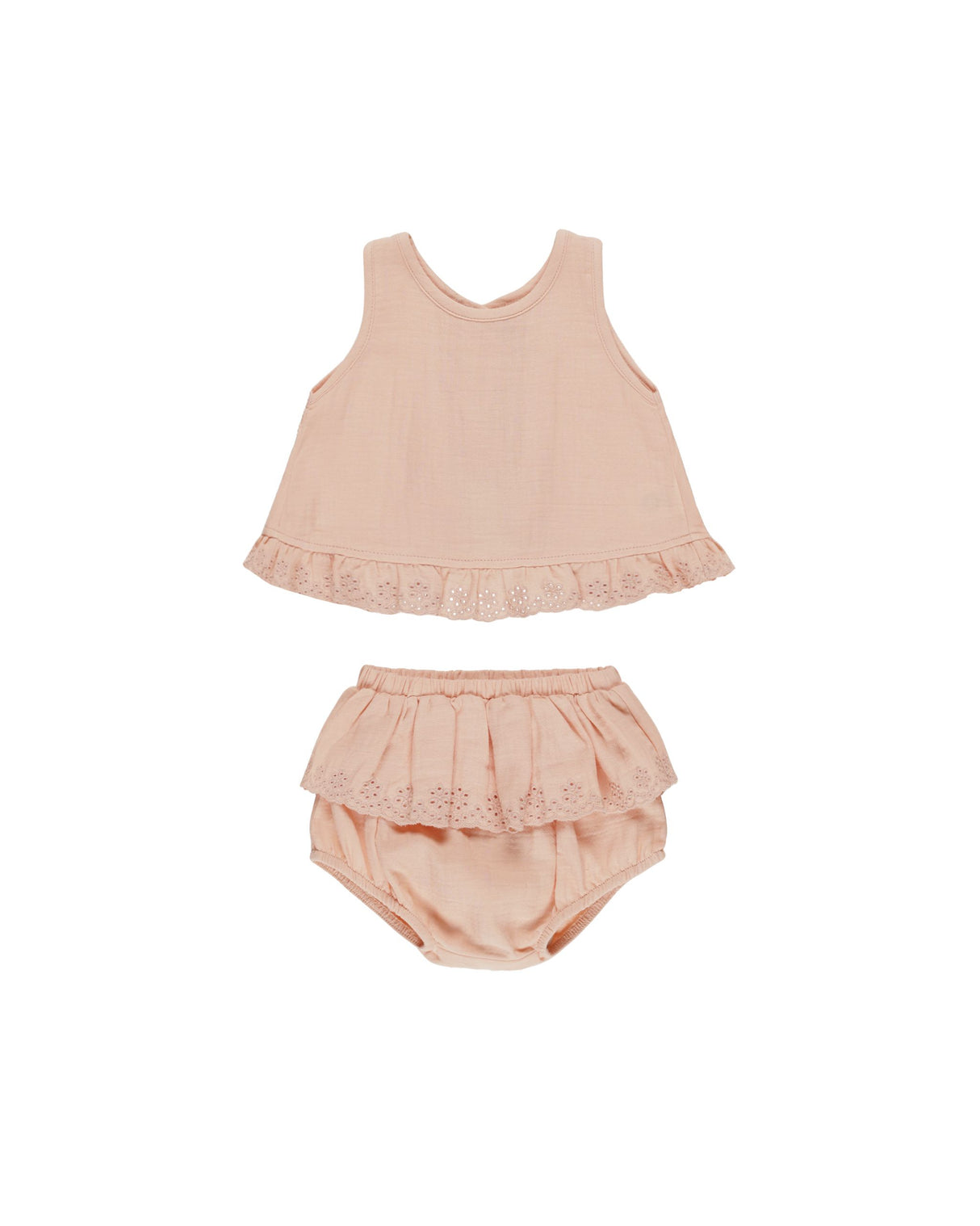Ruffled Tulip Top + Bloomer Set || Melon by Quincy Mae