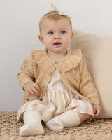 Ruffle Collar Cardigan || Butterscotch by Quincy Mae