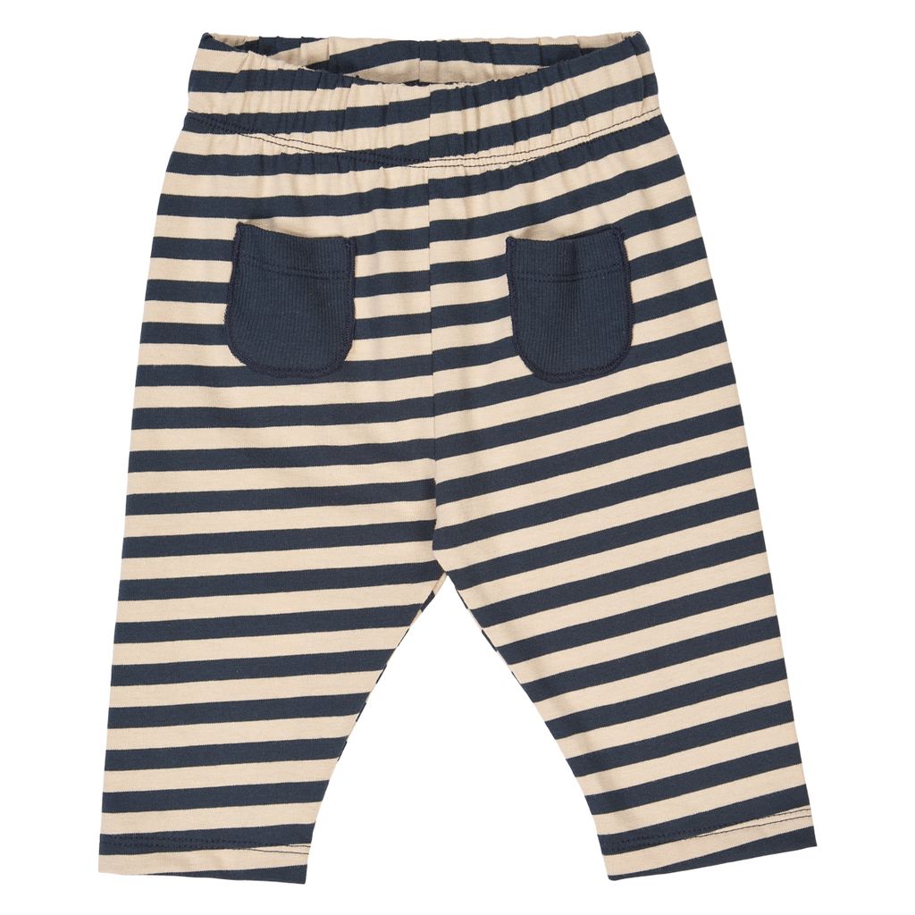 Stripe Pocket Pants- Oak/Night Blue by Musli