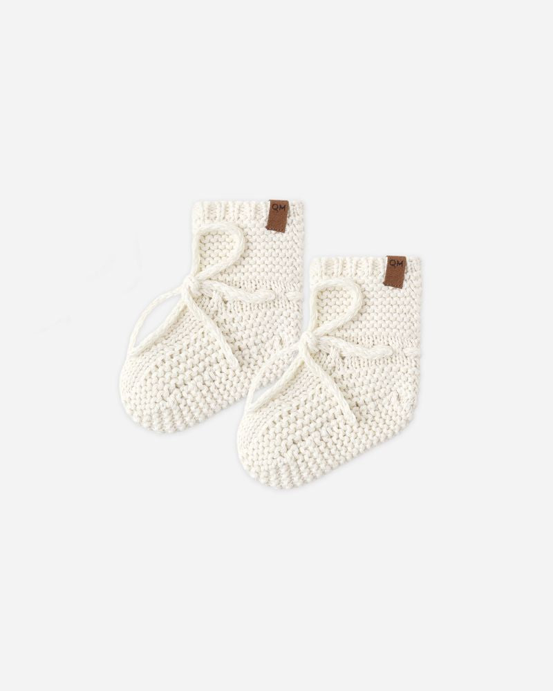 Knit Booties || Natural by Quincy Mae