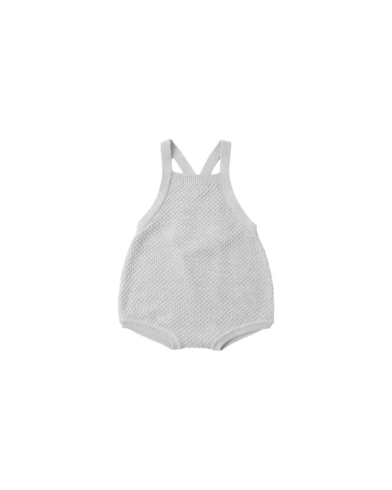 Caleb Knit Shortall || Heathered Sky by Quincy Mae