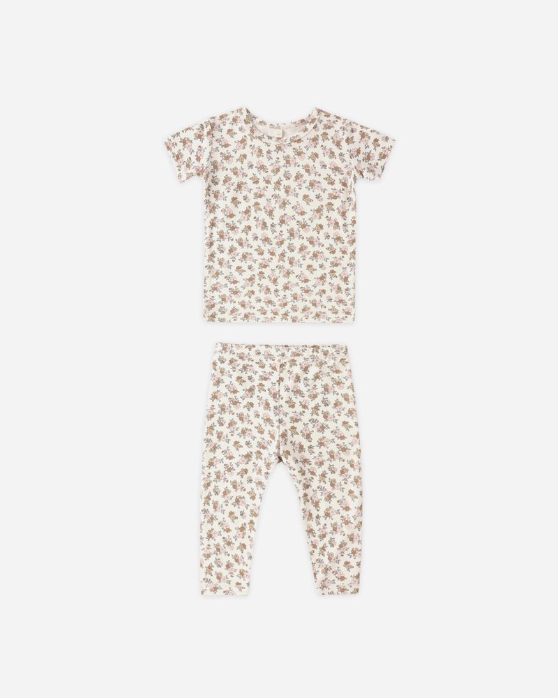 Bamboo Short Sleeve Pajama Set || Wildflower by Quincy Mae
