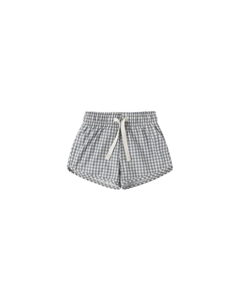 Boys Swim Short || Ocean Gingham by Quincy Mae