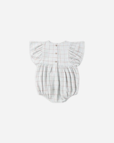 Kalea Romper || Light Blue Plaid by Rylee + Cru