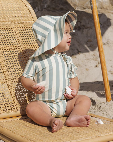 Floppy Swim Hat || Green Stripe by Rylee + Cru