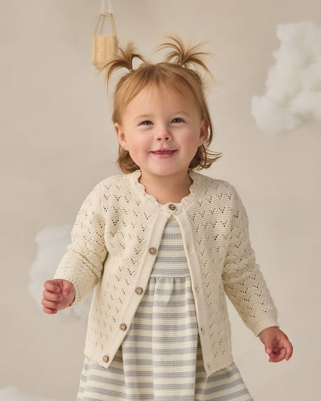 Scalloped Cardigan || Natural by Quincy Mae