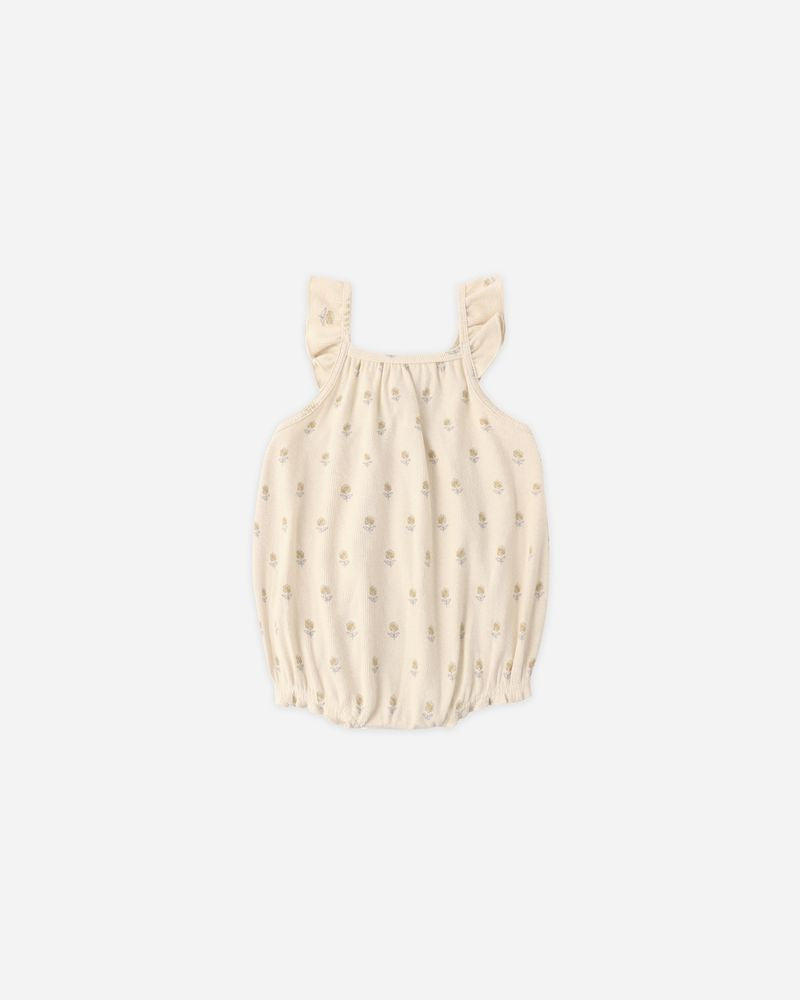 Ribbed Ruffle Romper || Buttercup by Quincy Mae