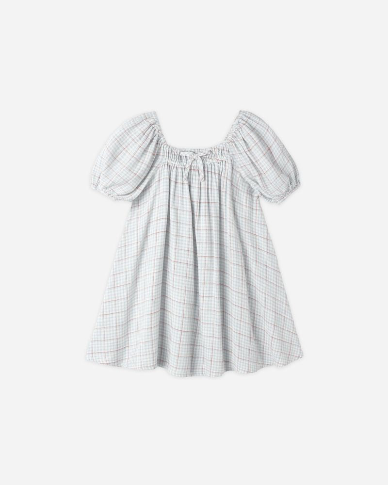 Sabrina Mini Dress ||  Light Blue Plaid by Rylee + Cru