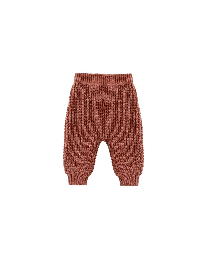 Chunky Knit Pant || Cranberry by Quincy Mae