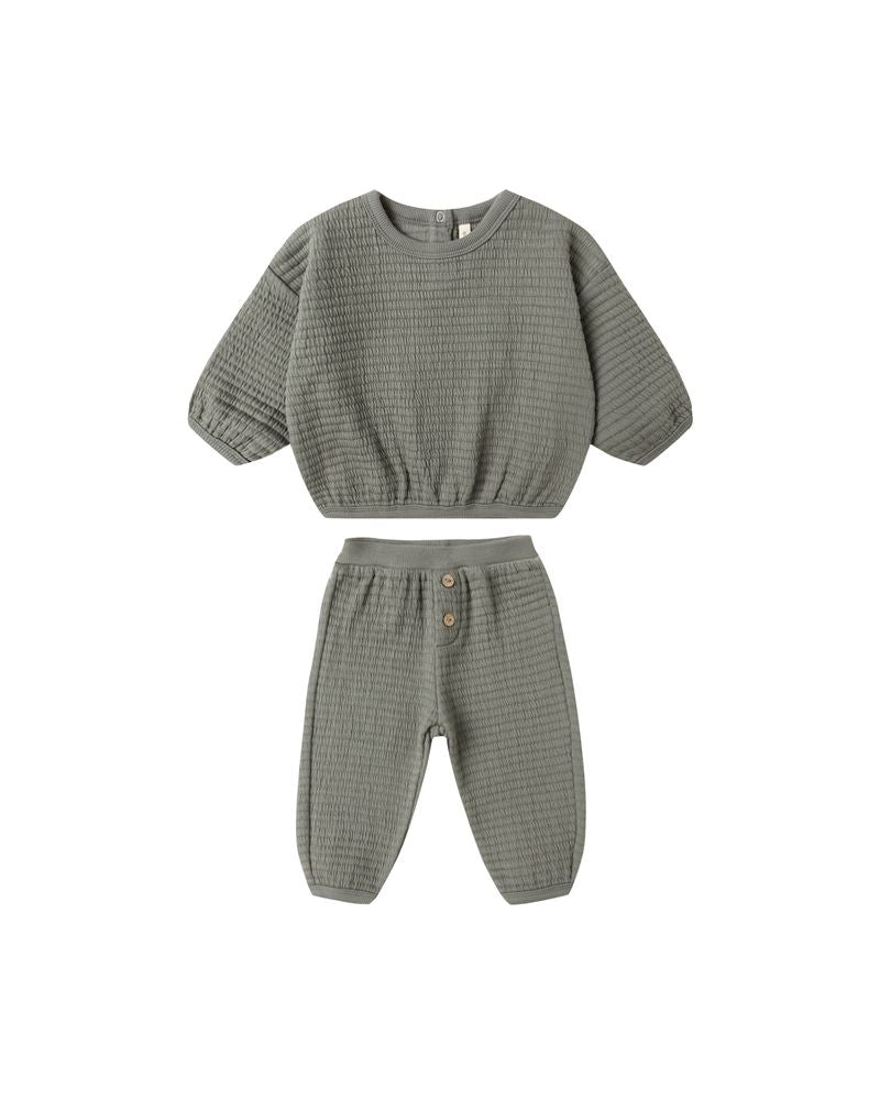 Textured Sweat Set || Forest by Quincy Mae