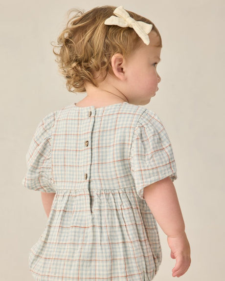 Kalea Romper || Light Blue Plaid by Rylee + Cru