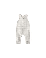 Woven Jumpsuit || Blue Plaid by Quincy Mae