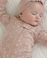 Zip Longsleeve Sleeper || Mauve Daisy by Quincy Mae