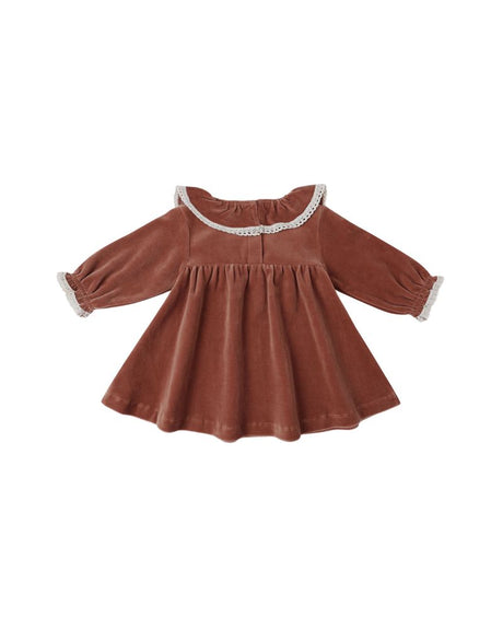 Velour Baby Dress || Cranberry by Quincy Mae