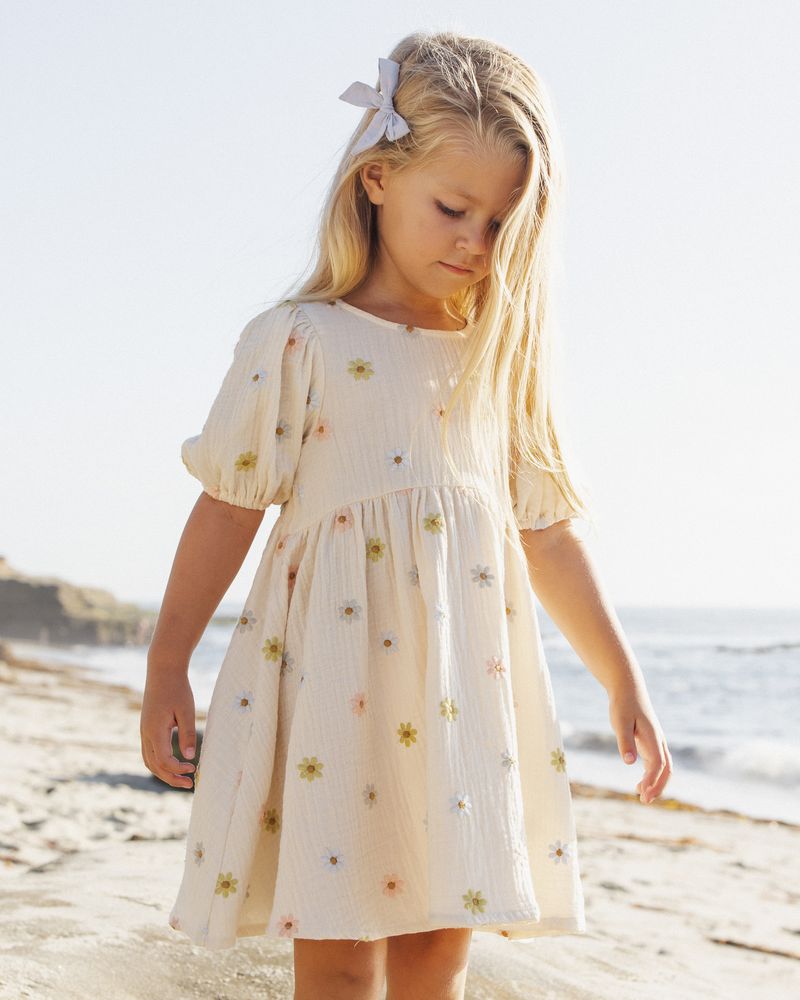 Marley Dress || Embroidered Daisies by Rylee + Cru