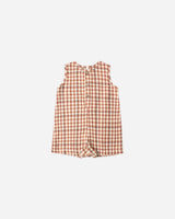 Mavrick Romper || Poppy Gingham by Rylee + Cru