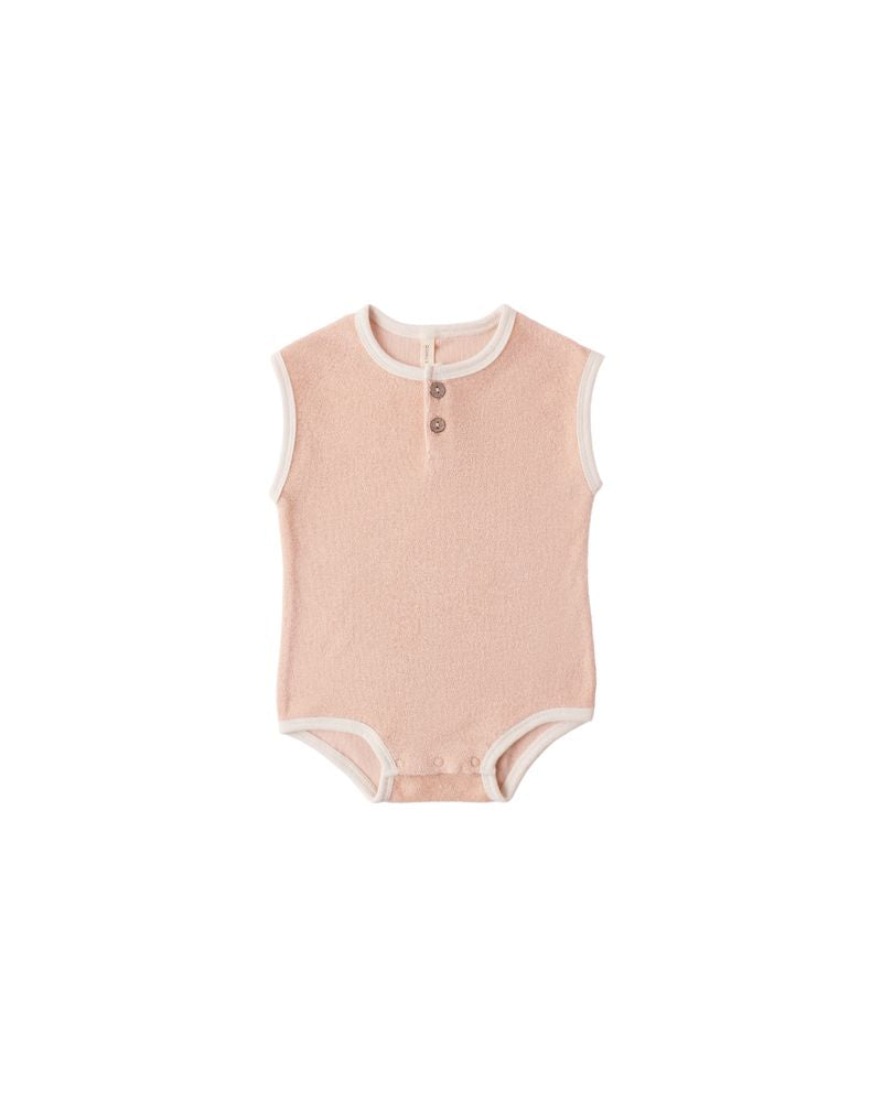 Terry Cloth Romper || Melon by Quincy Mae