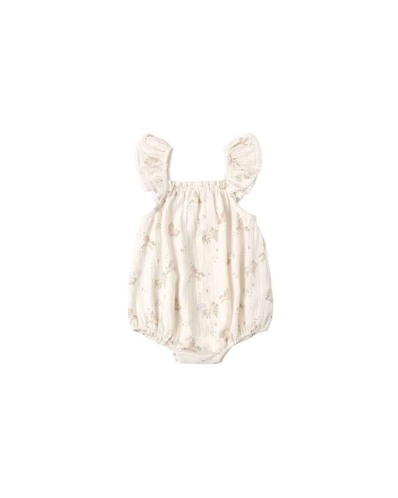Bonnie Romper || Unicorns by Quincy Mae
