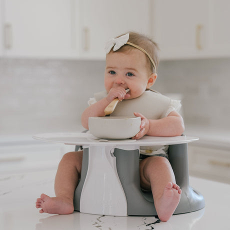 The Starter Kit: Silicone Feeding Set in Mushroom by Paperclip