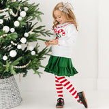 Peppermint Stripe Knit Tights by Little Stocking Co.