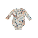 Peter Pan Collar Bodysuit - Painted Fall Floral by Angel Dear