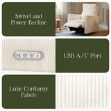 Namesake Willa Plus Power Glider Recliner + Power Headrest