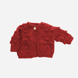 Popcorn Cardigan- Red by The Blueberry Hill