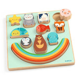 Puzz & Boom Rainbow Wooden Puzzle by Djeco