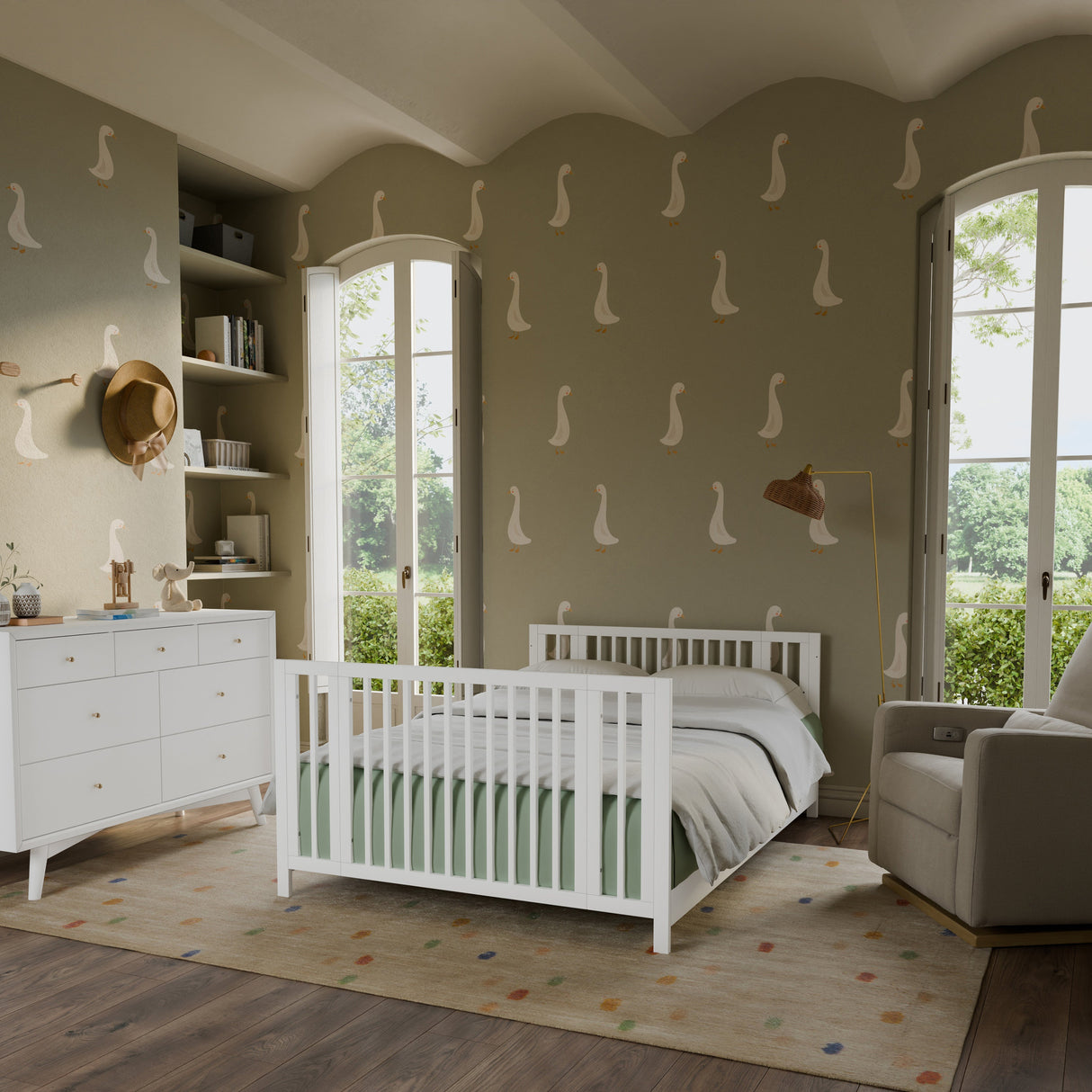 Babyletto Rolli 9-in-1 Convertible All-Stages Crib with Bassinet & Toddler Bed Conversion Kits