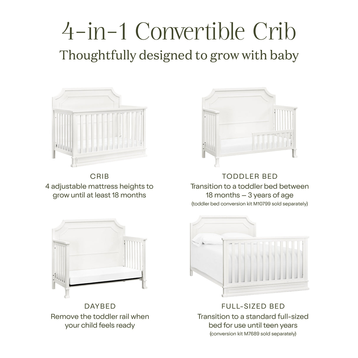 Namesake Emma Regency 4-in-1 Convertible Crib