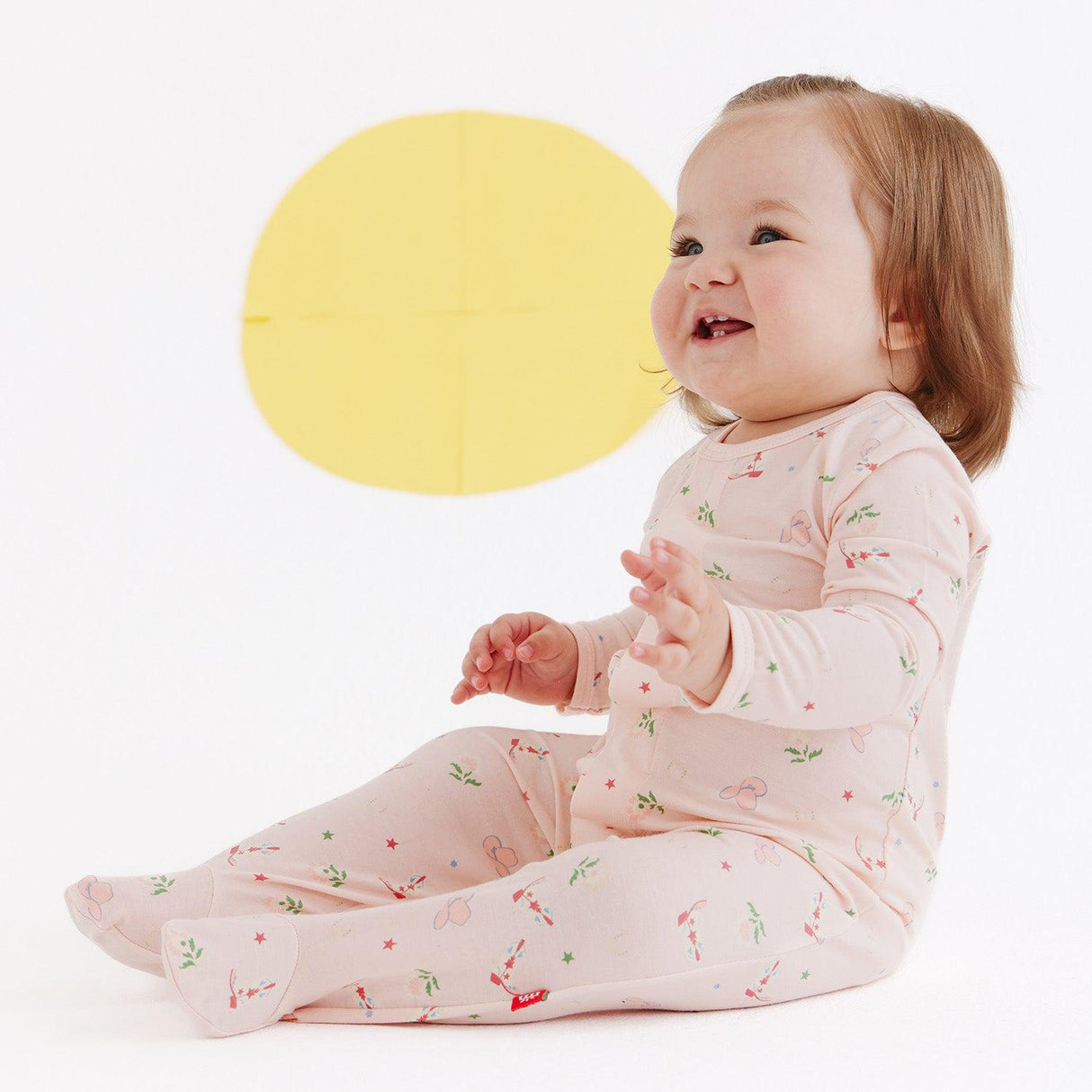 rodeo drive pink modal magnetic parent favorite footie by magnetic me