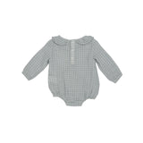 Ruffle Collar Bubble - Grey Grid by Angel Dear