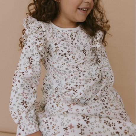 Organic Ruffle Sleeve Dress - Garden by Makemake