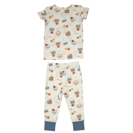 Short Sleeve Loungewear Set in Basketball by Angel Dear