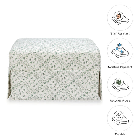 Sarah Flint x Namesake Crawford Gliding Ottoman in Eco-Performance Fabric | Water Repellent & Stain Resistant